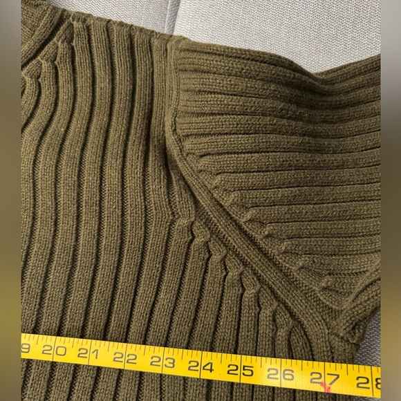 Ralph Lauren Olive Ribbed Mock Turtleneck Sweater - Picture 11 of 14